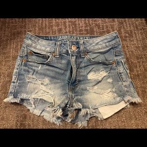 American Eagle distressed jean shorts